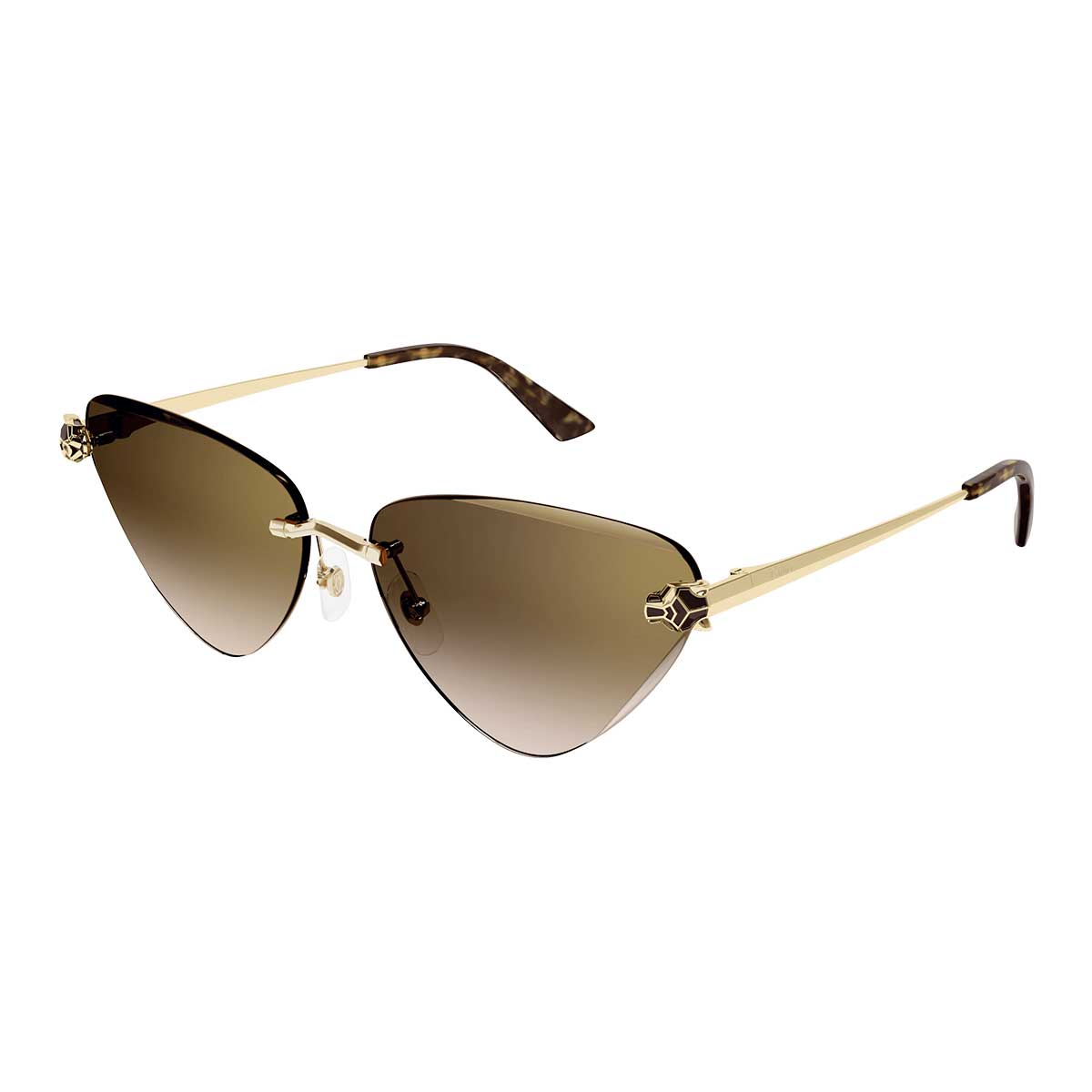 Cartier Occhiali da Sole CT0399S 002 Oro/Marrone Donna 2
