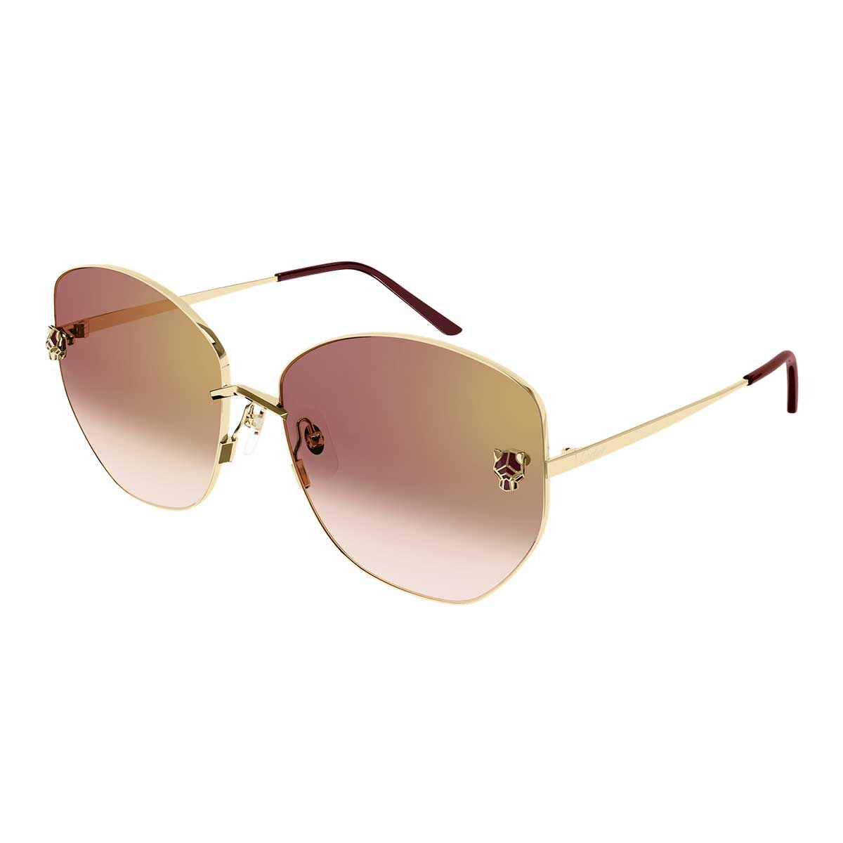 Cartier Occhiali da Sole CT0400S 003 Oro/Rosso Donna 2