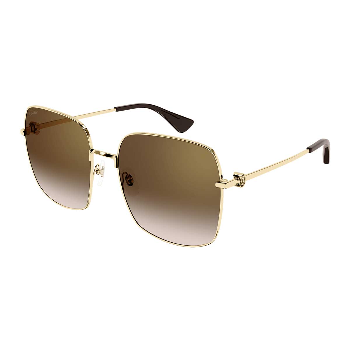 Cartier Occhiali da Sole CT0401S 002 Oro/Marrone Donna 2
