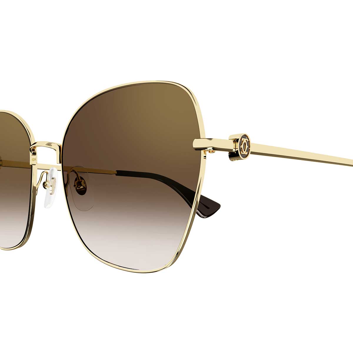 Cartier Occhiali da Sole CT0402S 002 Oro/Marrone Donna