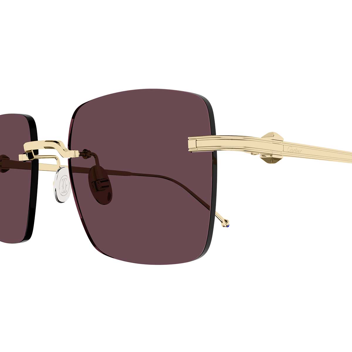 Cartier Occhiali da Sole CT0403S 003 Oro/Rosso Uomo