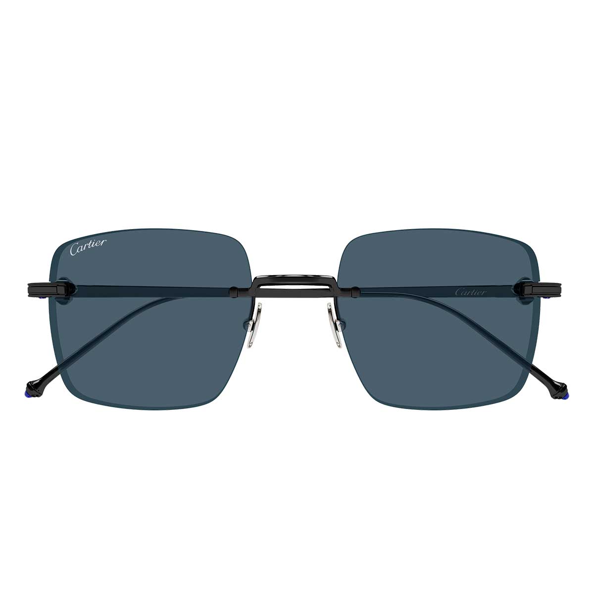 Cartier Occhiali da Sole CT0403S 004 Nero/Blu Uomo