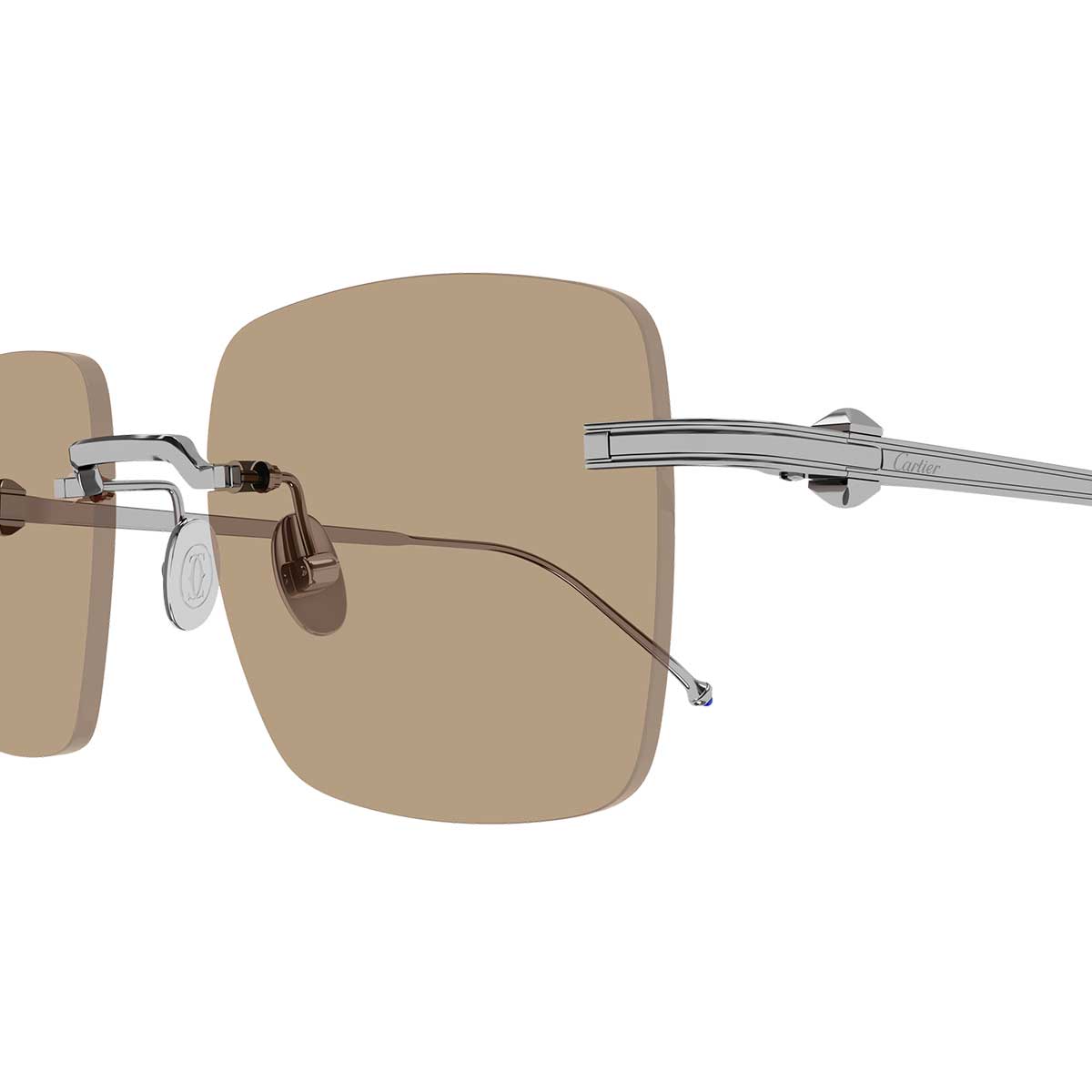 Cartier Occhiali da Sole CT0403S 005 Rutenio/Marrone Uomo