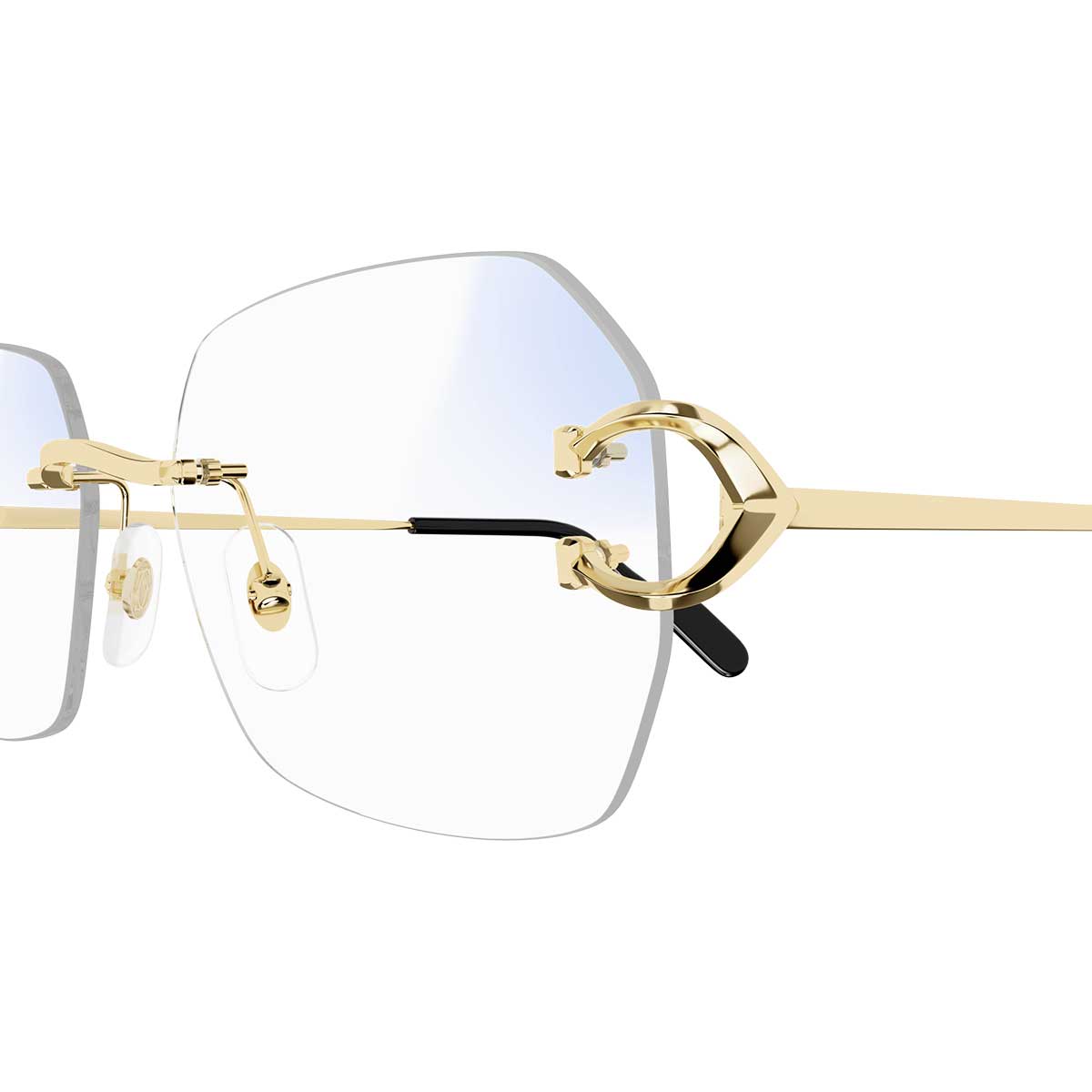 Cartier Occhiali da Sole CT0416S 001 Oro/Trasparente Unisex Fotocromatici