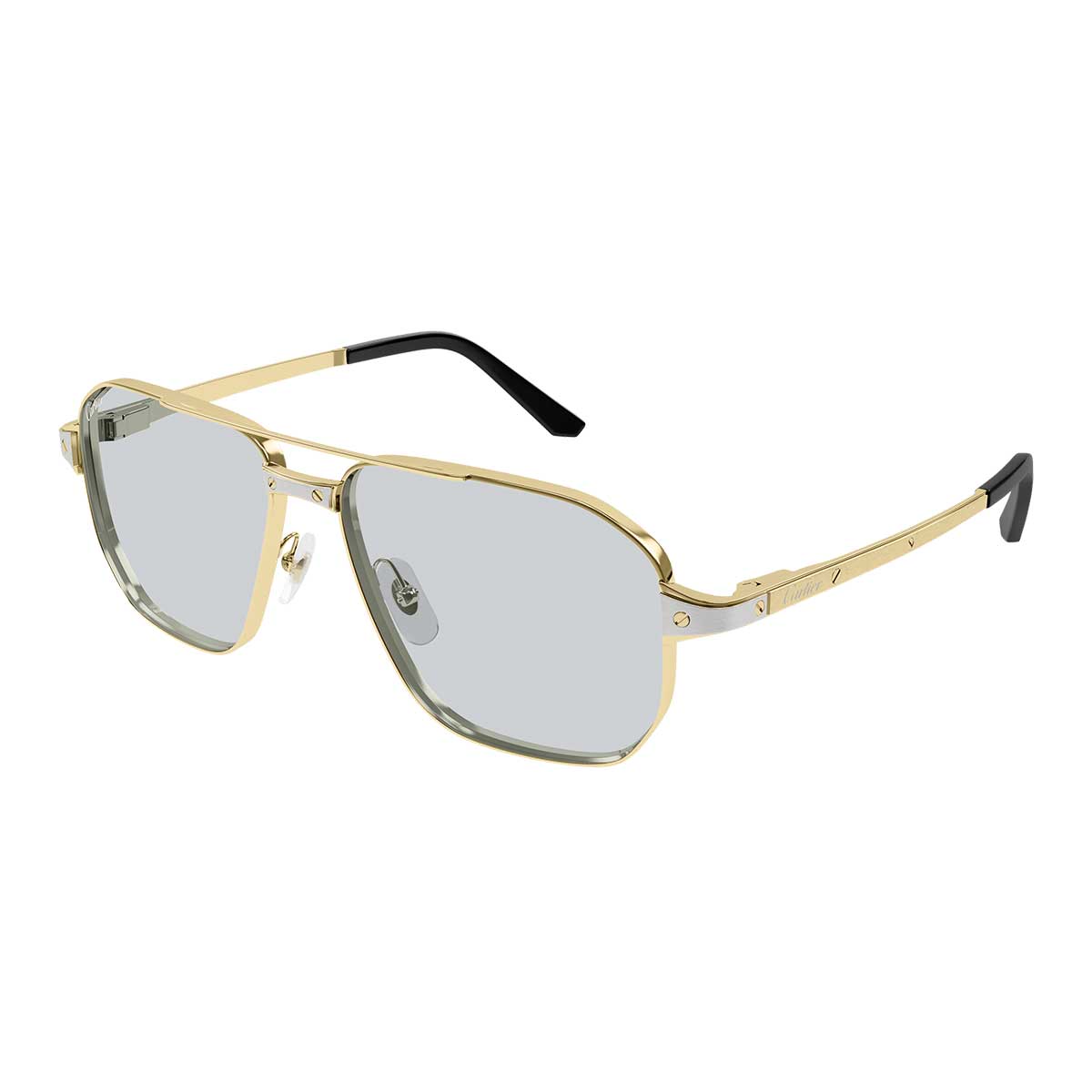 Cartier Occhiali da Sole CT0424S 006 Oro/Azzurro Uomo Fotocromatici