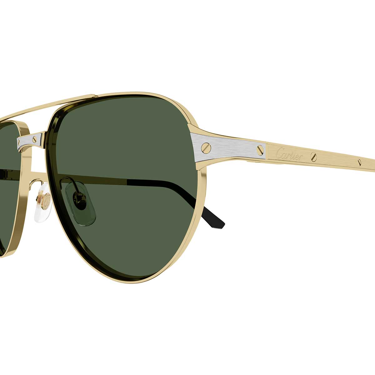 Cartier Occhiali da Sole CT0425S 002 Oro/Verde Uomo Polarizzati 3