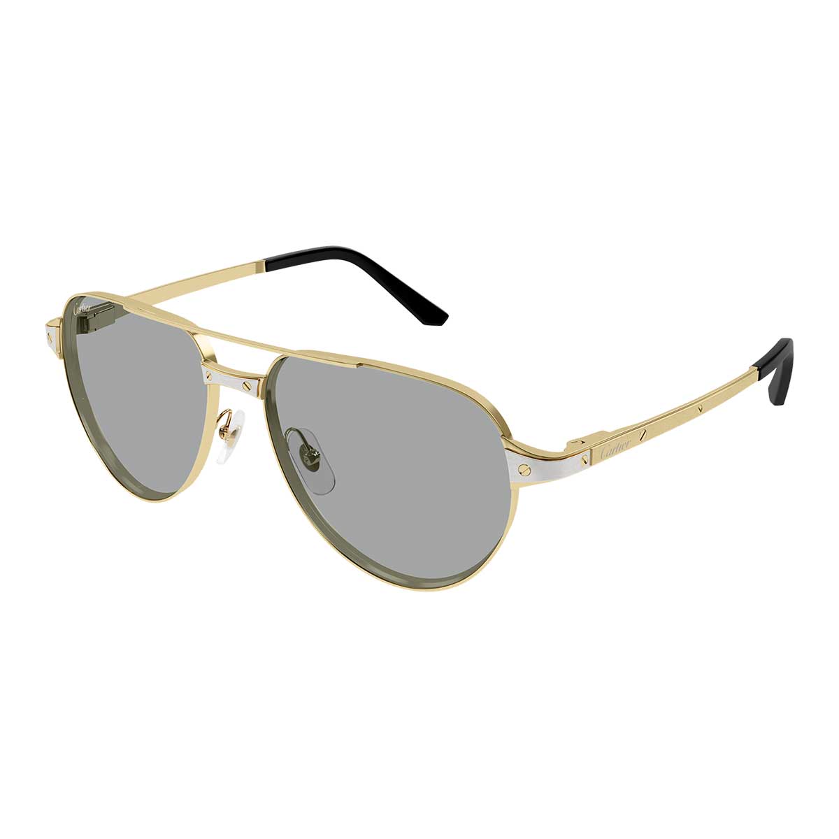 Cartier Occhiali da Sole CT0425S 006 Oro/Azzurro Uomo Fotocromatici 3