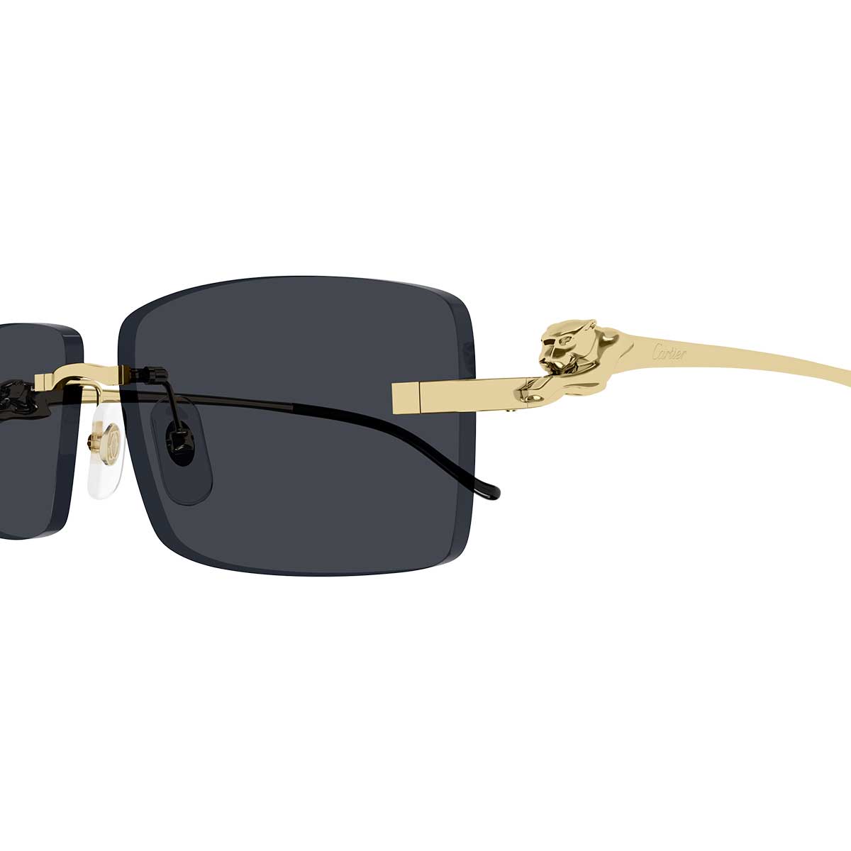 Cartier Occhiali da Sole CT0430S 001 Oro/Grigio Unisex 3