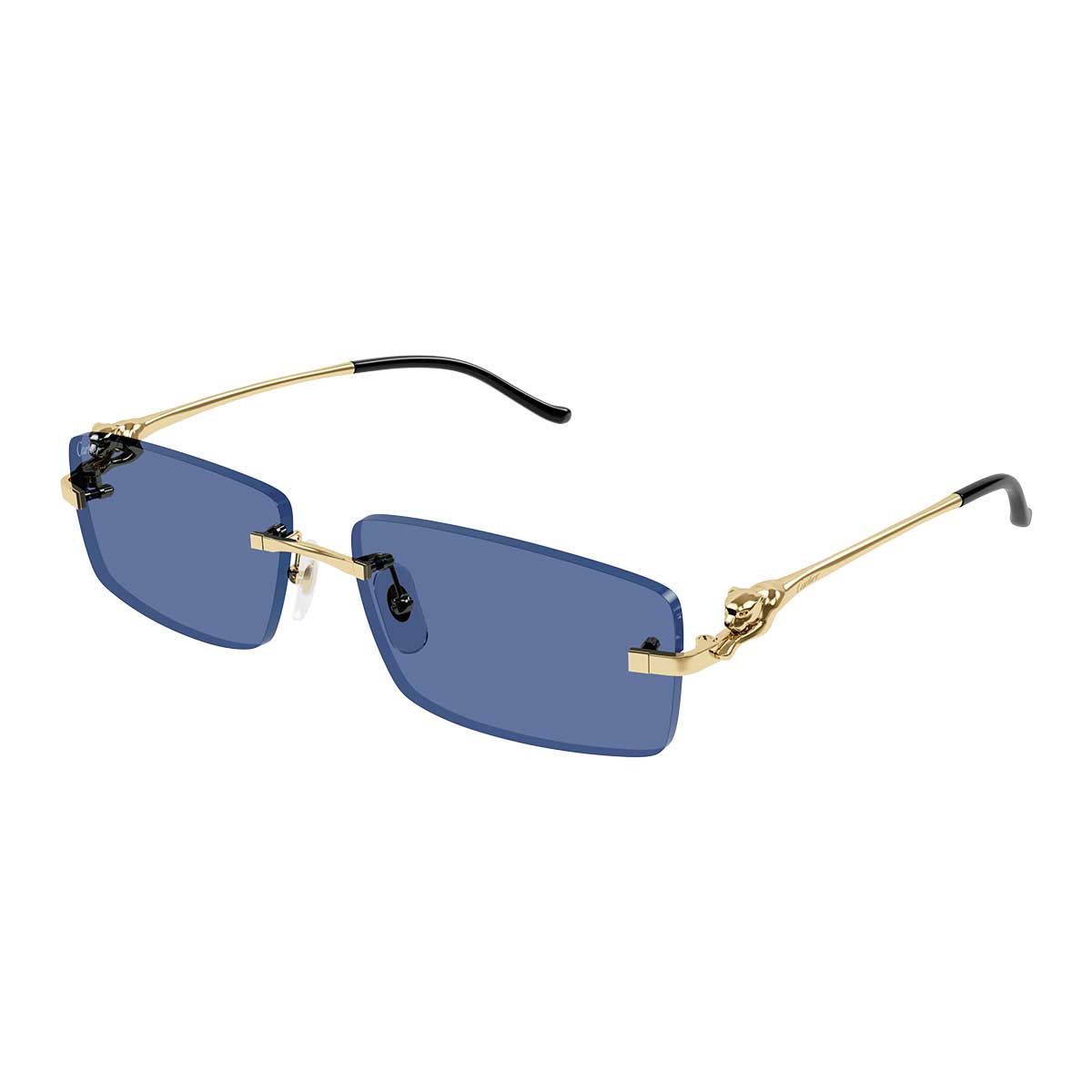 Cartier Occhiali da Sole CT0430S 004 Oro/Blu Unisex 2