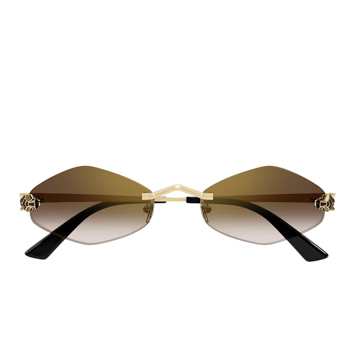 Cartier Occhiali da Sole CT0433S 002 Oro/Marrone Donna