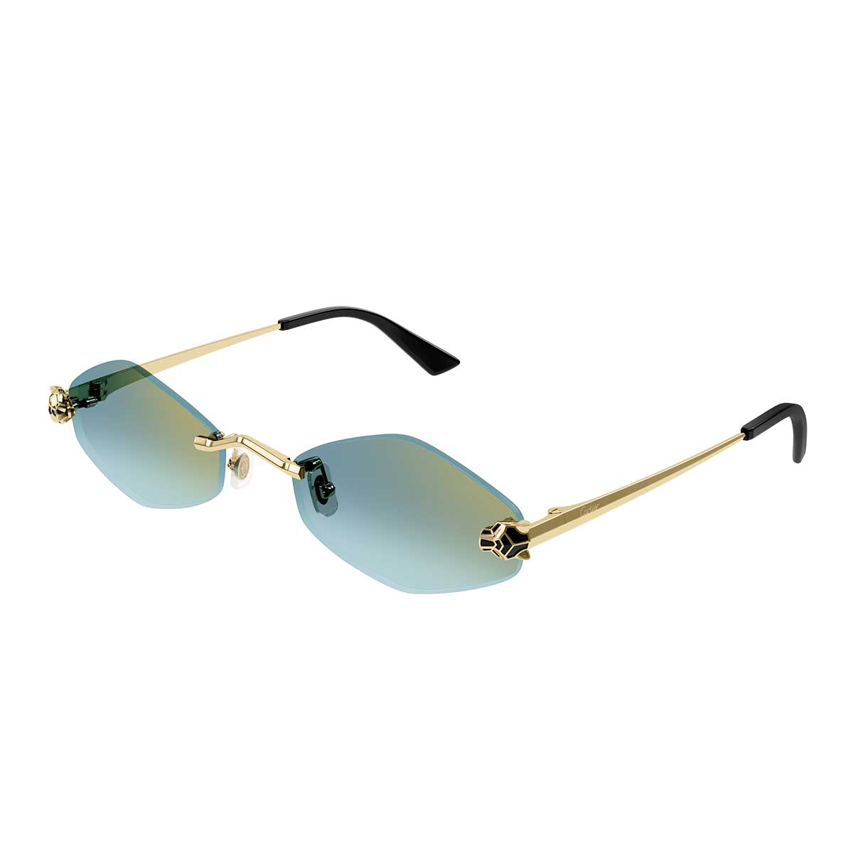 Cartier Occhiali da Sole CT0433S 003 Oro/Verde Donna 2