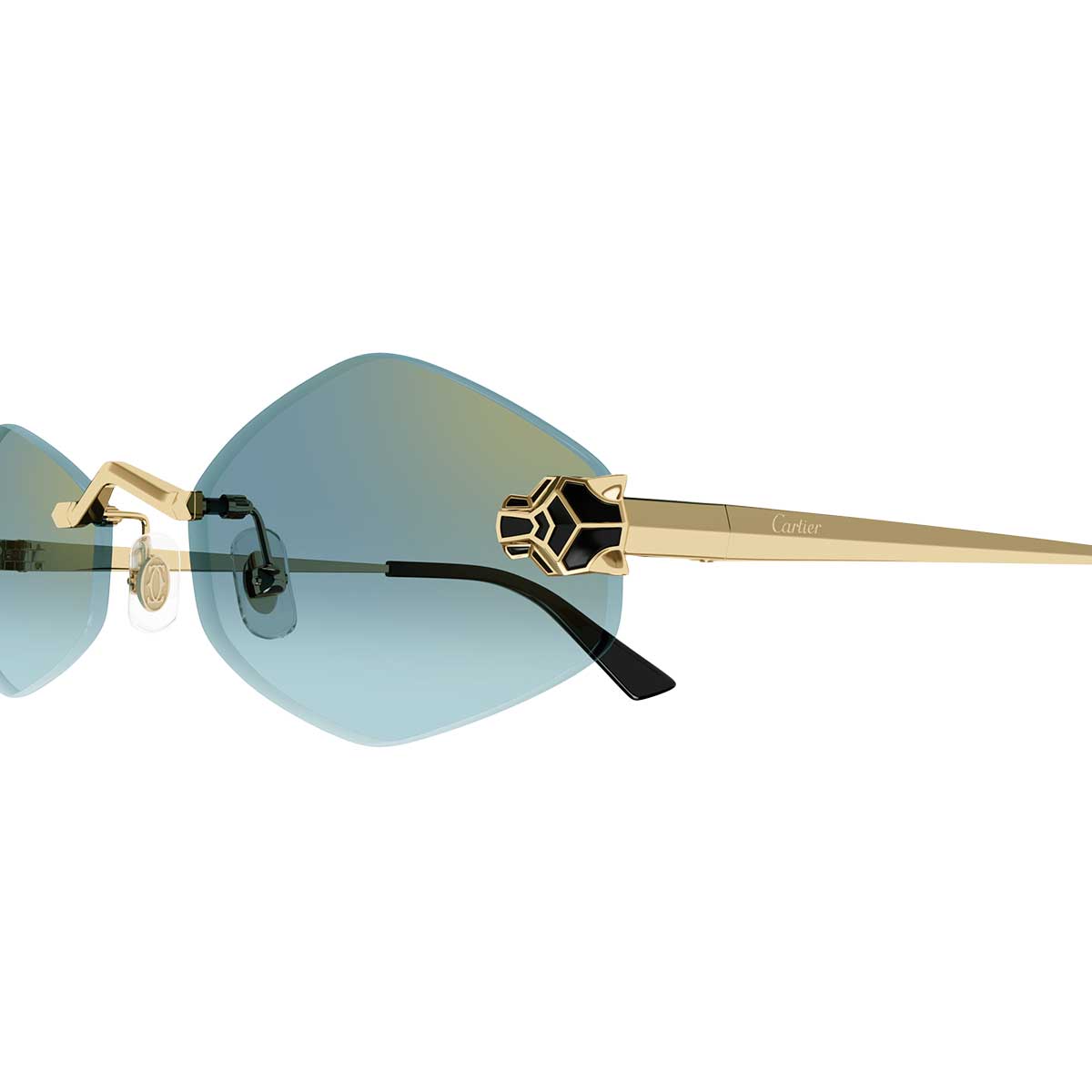 Cartier Occhiali da Sole CT0433S 003 Oro/Verde Donna 3