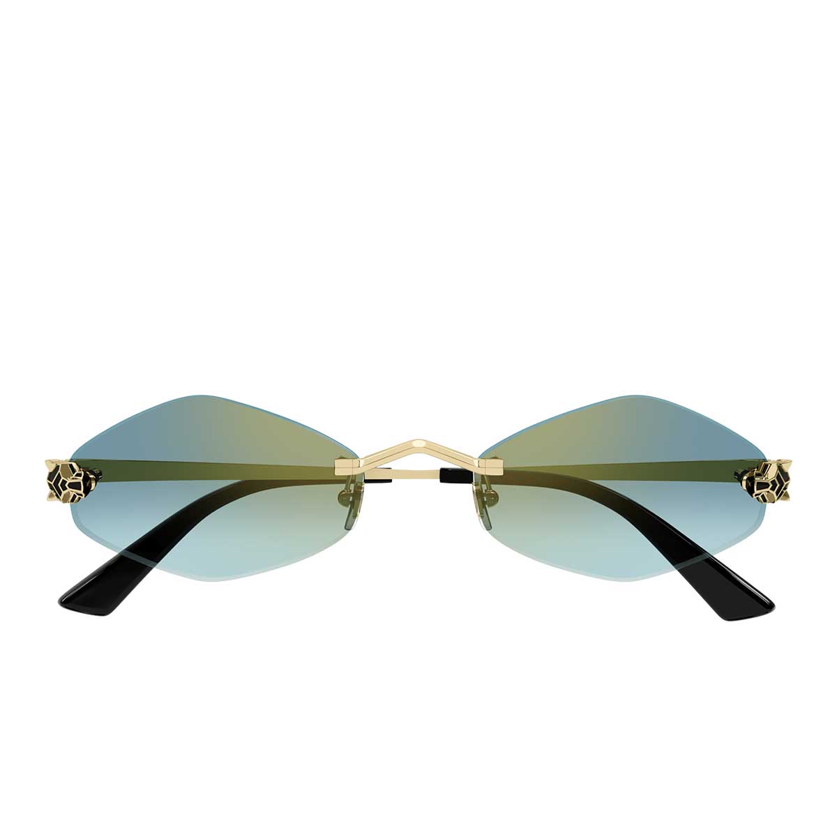 Cartier Occhiali da Sole CT0433S 003 Oro/Verde Donna