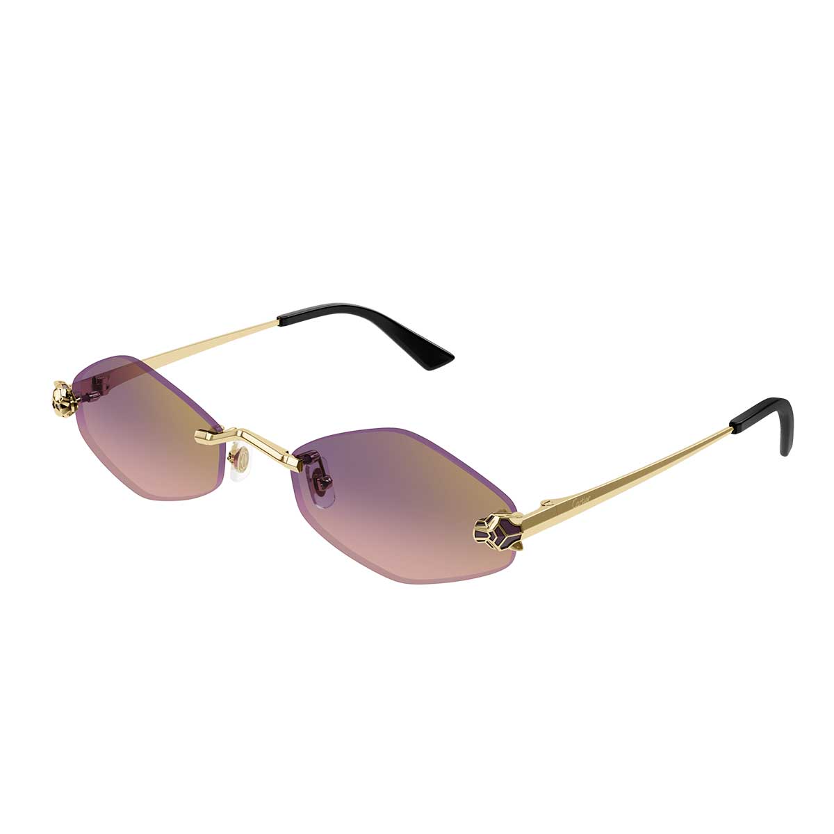 Cartier Occhiali da Sole CT0433S 004 Oro/Viola Donna 2