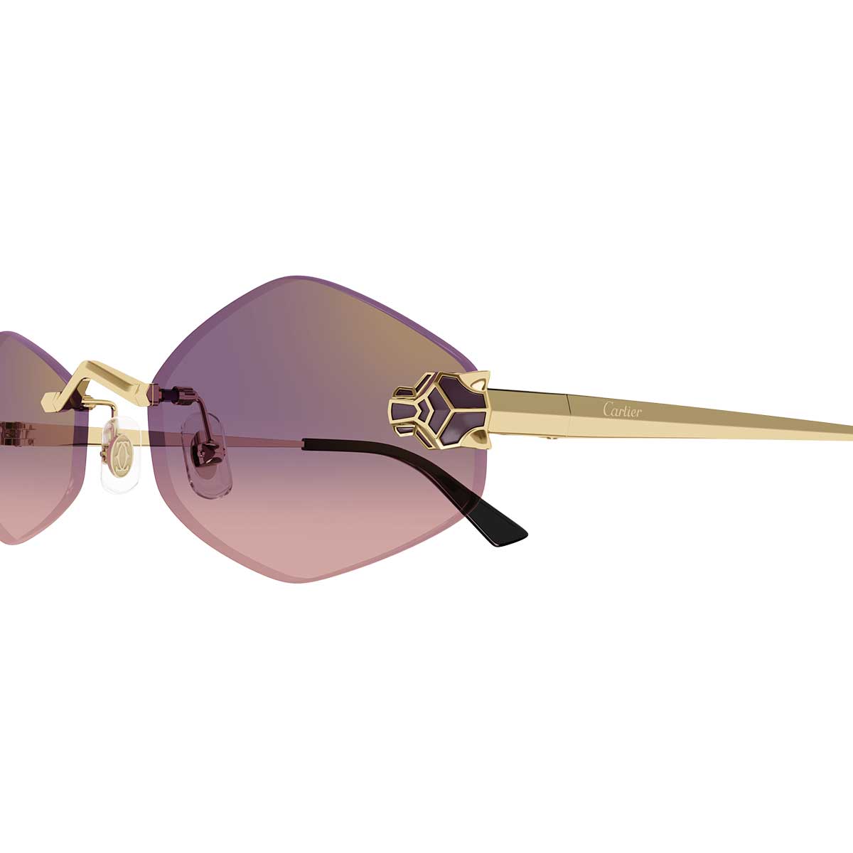 Cartier Occhiali da Sole CT0433S 004 Oro/Viola Donna 3