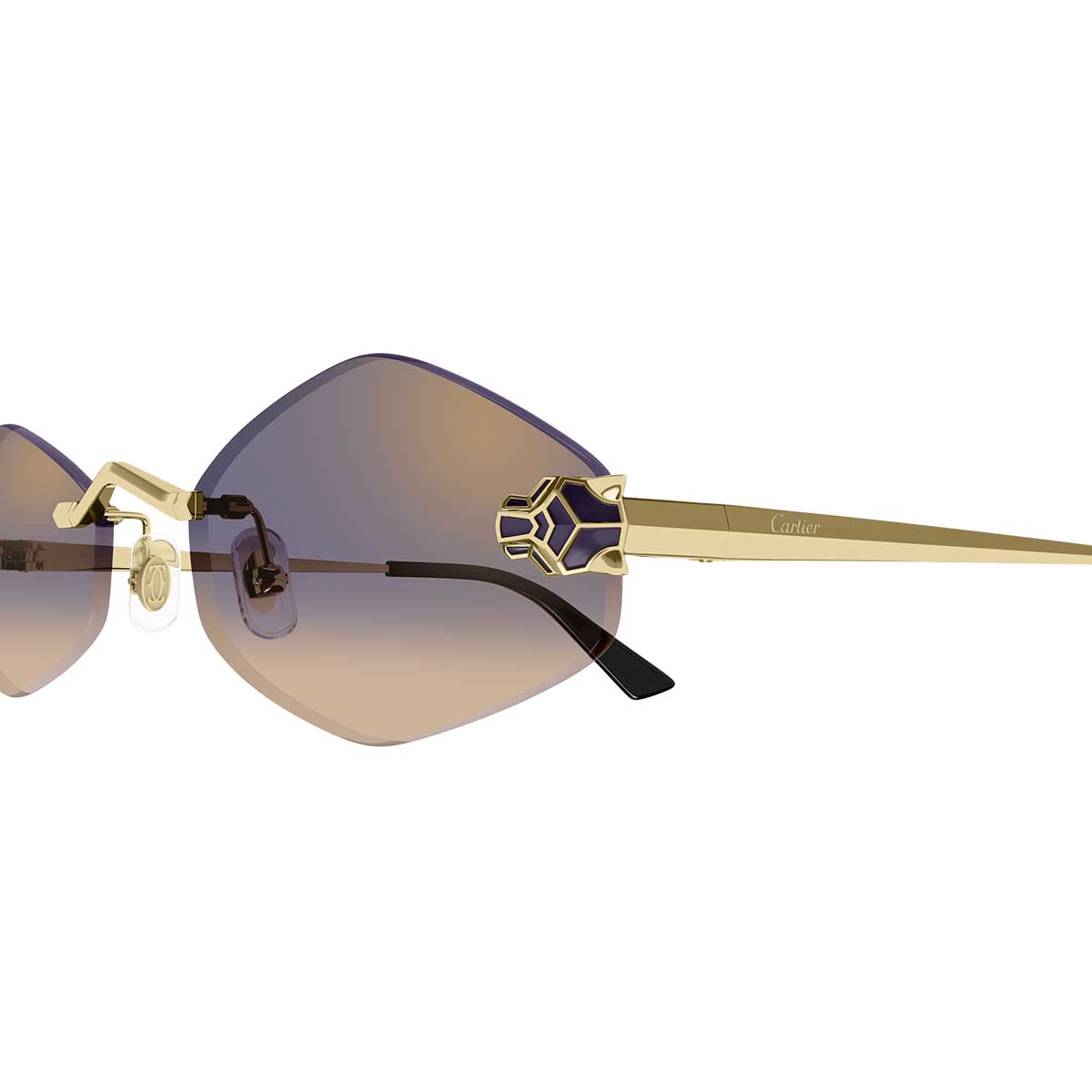 Cartier Occhiali da Sole CT0433S 005 Oro/Viola Donna 3