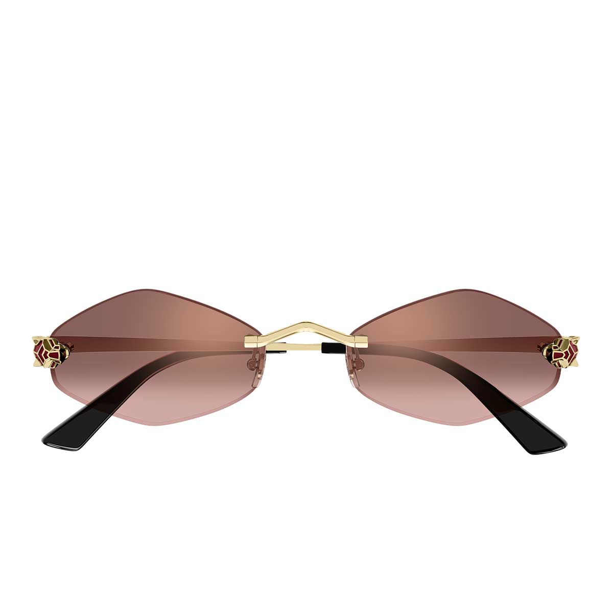 Cartier Occhiali da Sole CT0433S 006 Oro/Rosso Donna