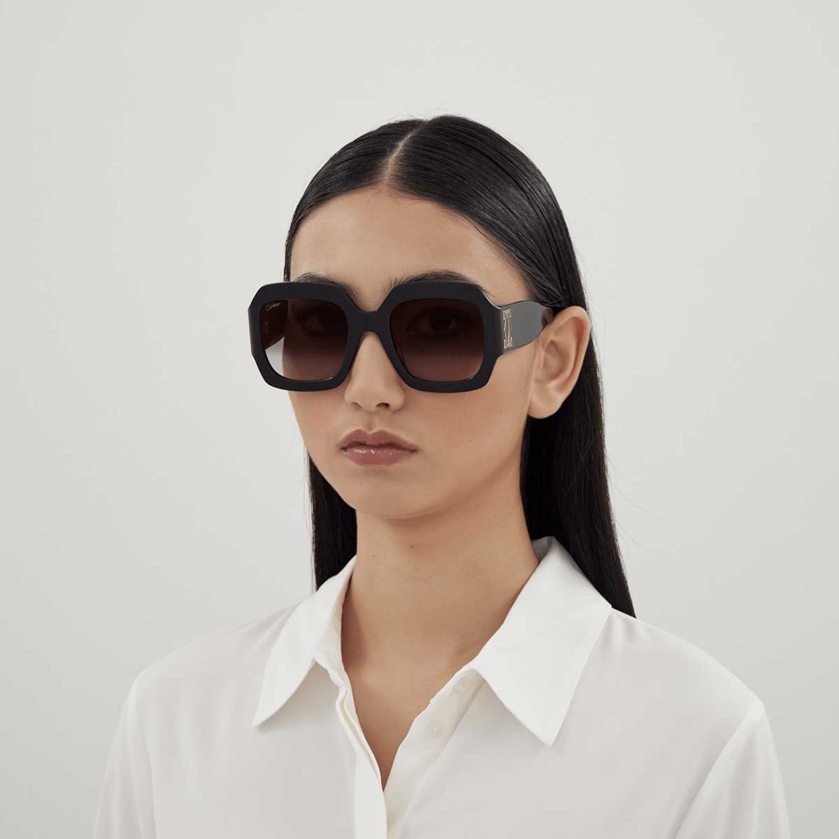 Cartier Occhiali da Sole CT0434S 001 Nero/Grigio Donna 4