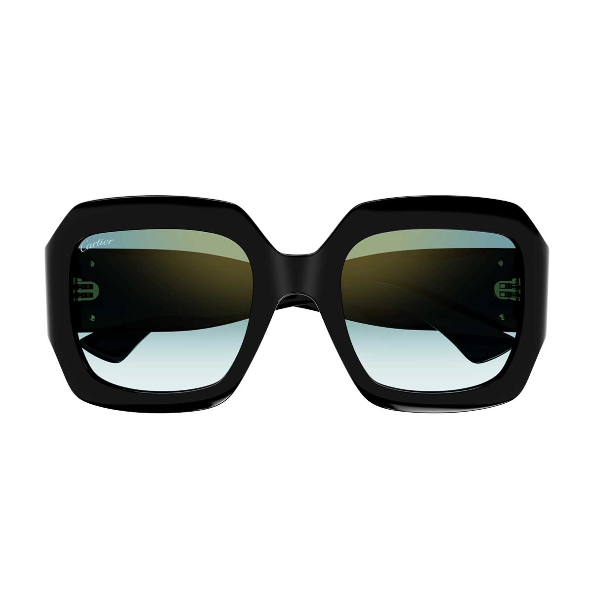 Cartier Occhiali da Sole CT0434S 003 Nero/Verde Donna