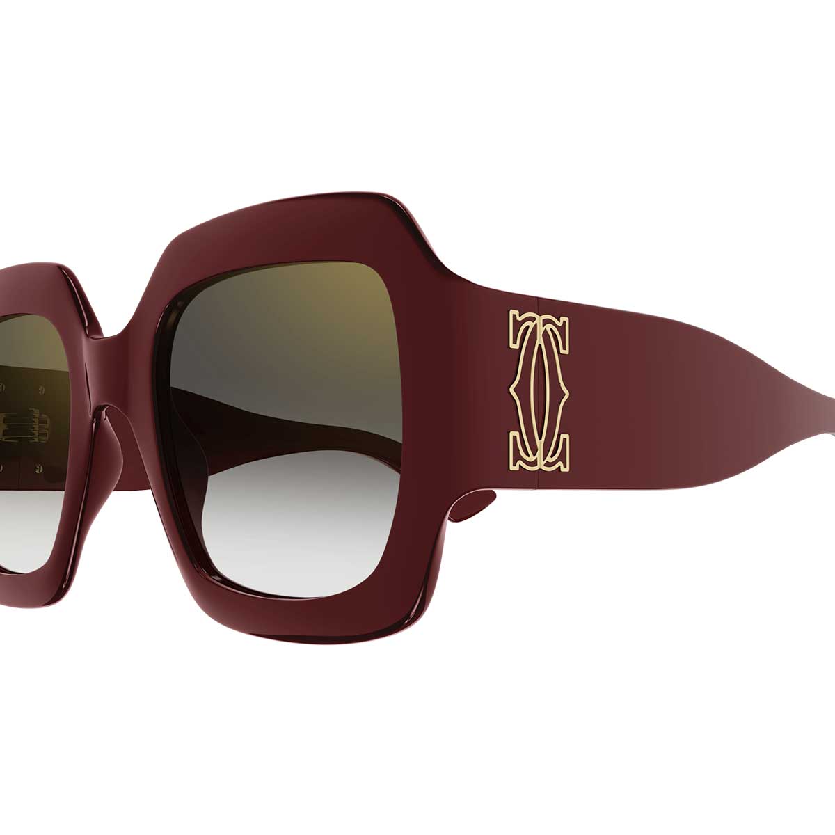 Cartier Occhiali da Sole CT0434S 004 Burgundy/Grigio Donna 3