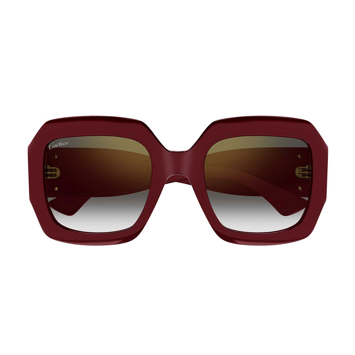 Cartier Occhiali da Sole CT0434S 004 Burgundy/Grigio Donna