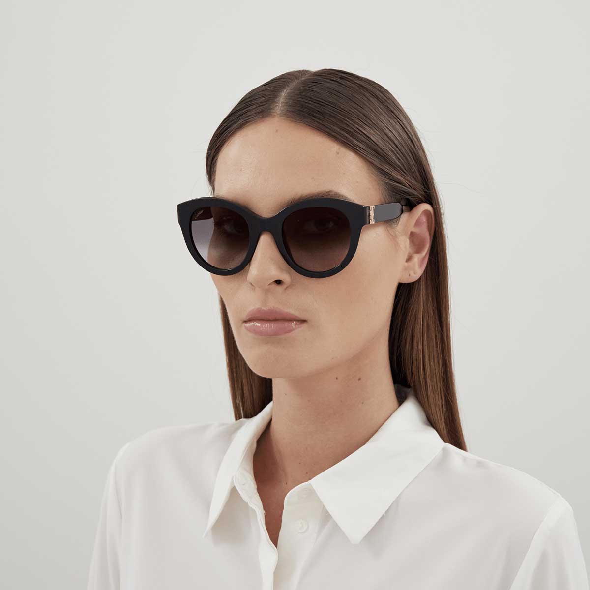 Cartier Occhiali da Sole CT0436S 001 Nero/Grigio Donna 4
