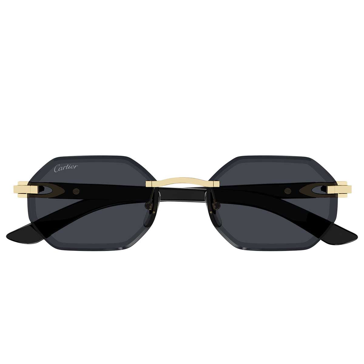 Cartier Occhiali da Sole CT0439S 002 OroBianco/Grigio Uomo