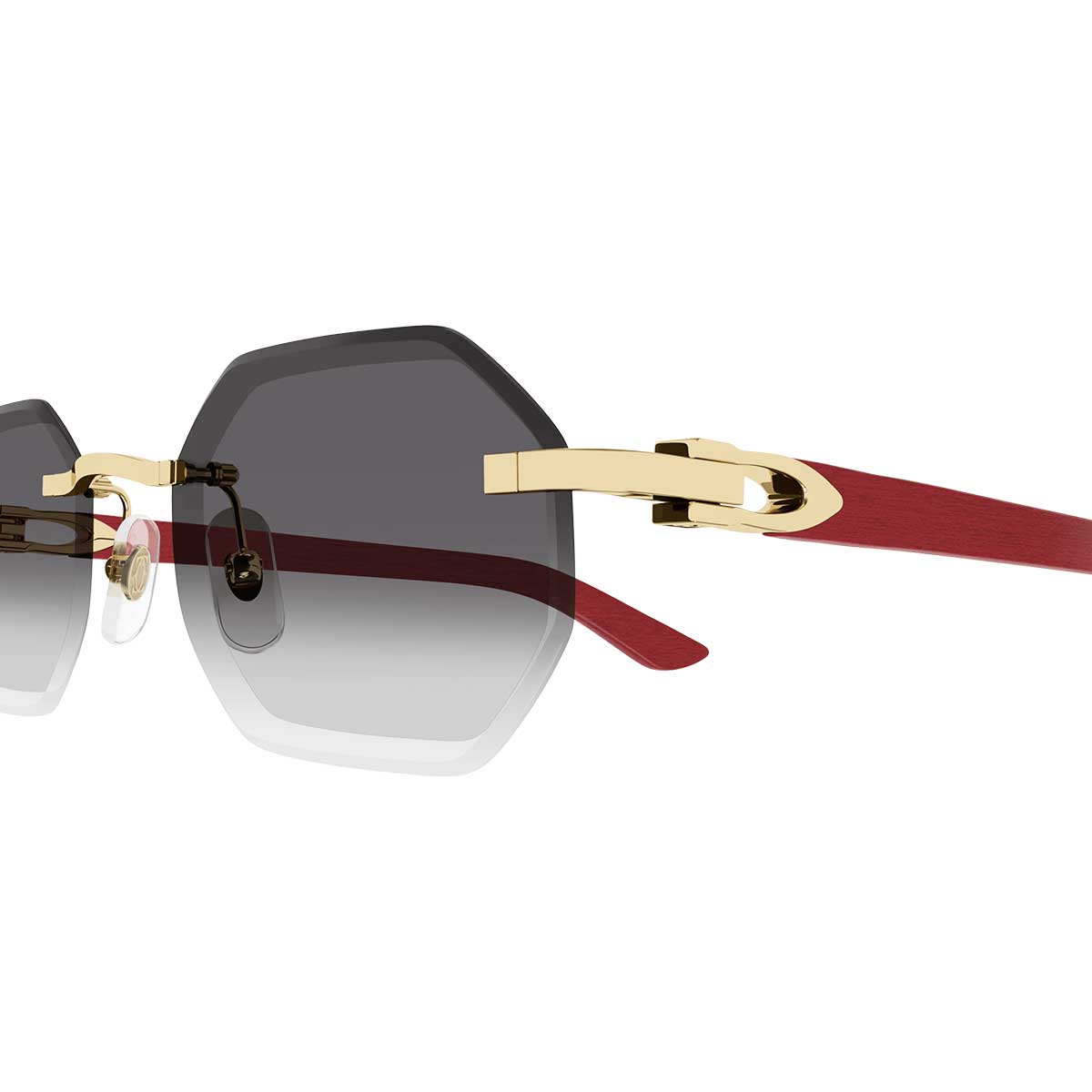 Cartier Occhiali da Sole CT0439S 003 OroRosso/Grigio Uomo 3