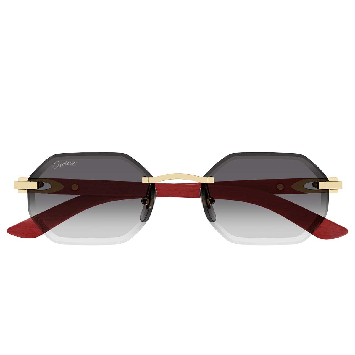 Cartier Occhiali da Sole CT0439S 003 OroRosso/Grigio Uomo