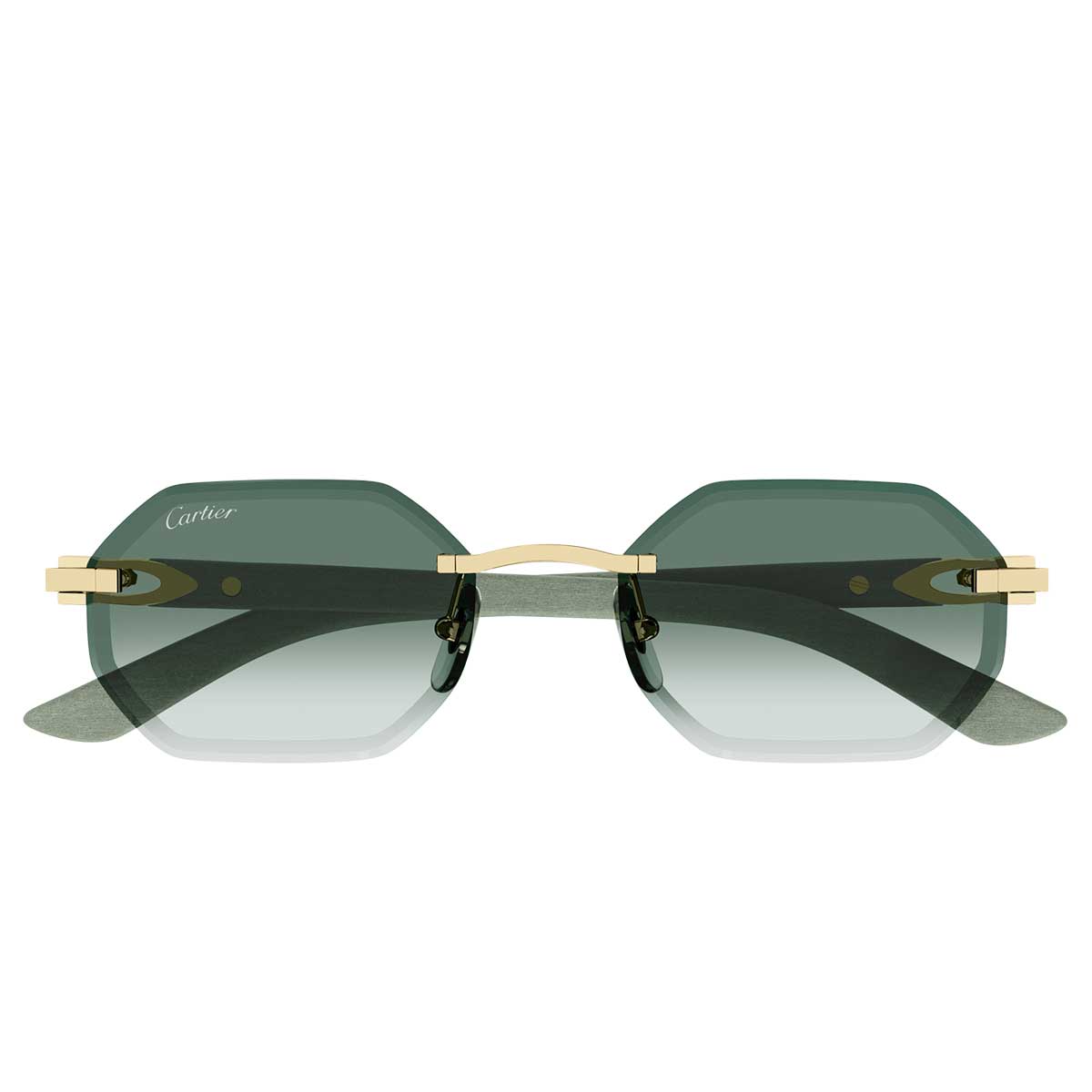 Cartier Occhiali da Sole CT0439S 004 OroVerde/Verde Uomo