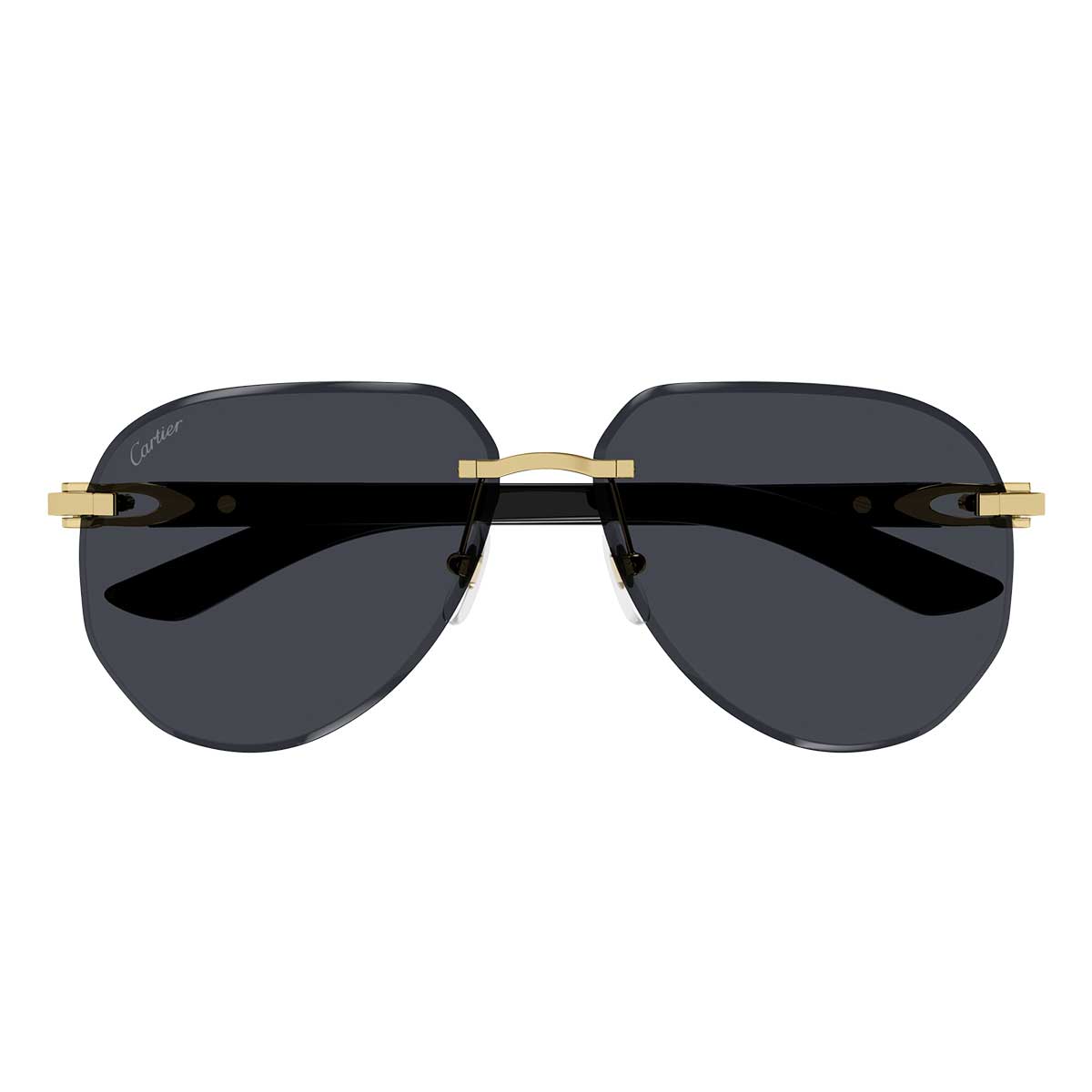 Cartier Occhiali da Sole CT0440S 002 OroBianco/Grigio Uomo