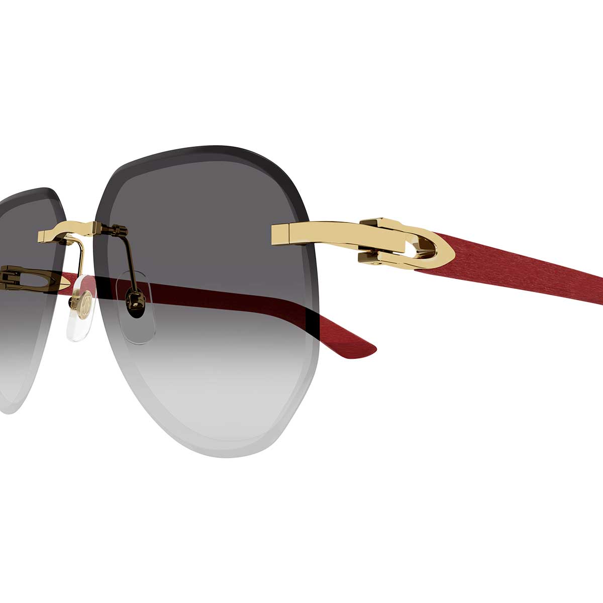 Cartier Occhiali da Sole CT0440S 003 OroRosso/Grigio Uomo 3