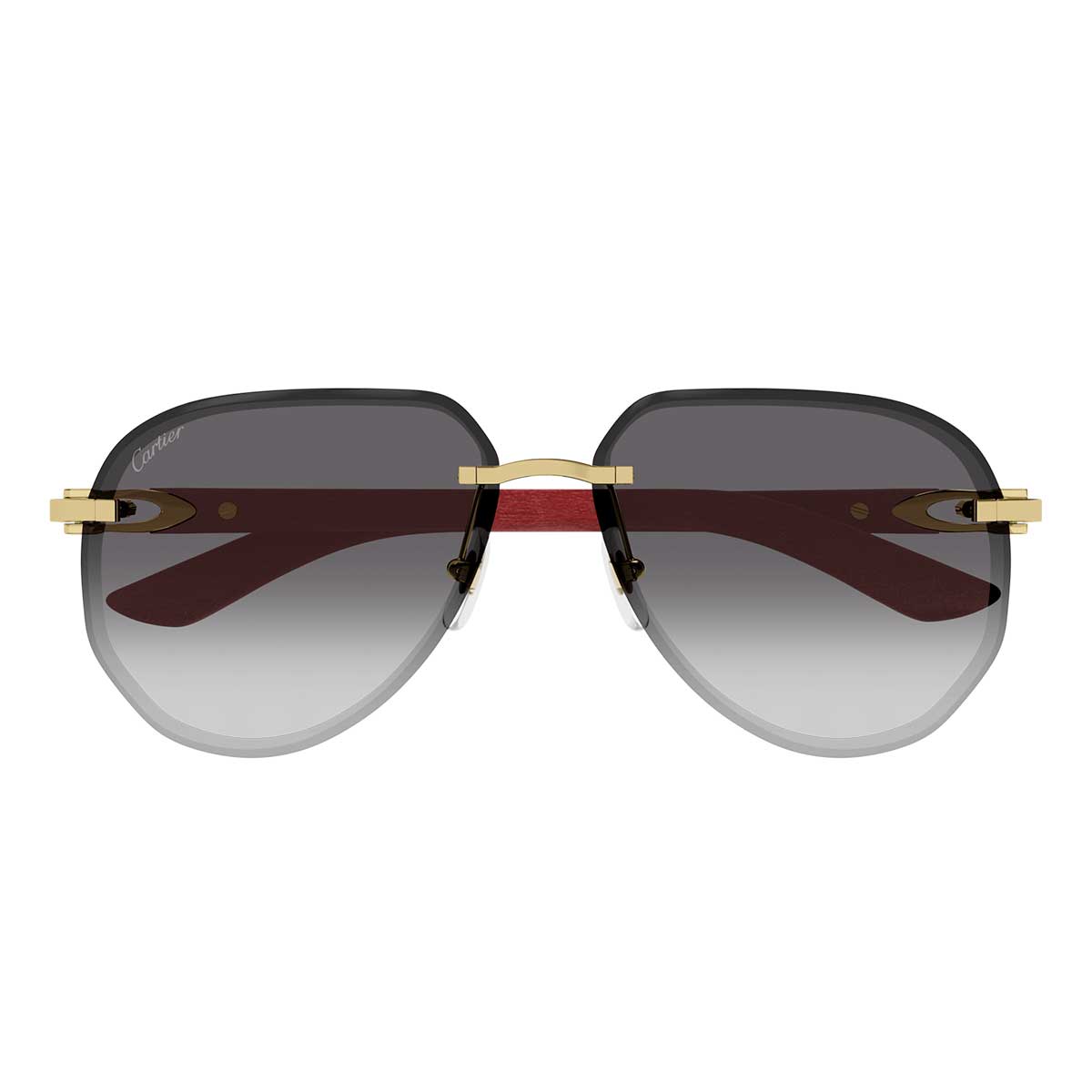 Cartier Occhiali da Sole CT0440S 003 OroRosso/Grigio Uomo