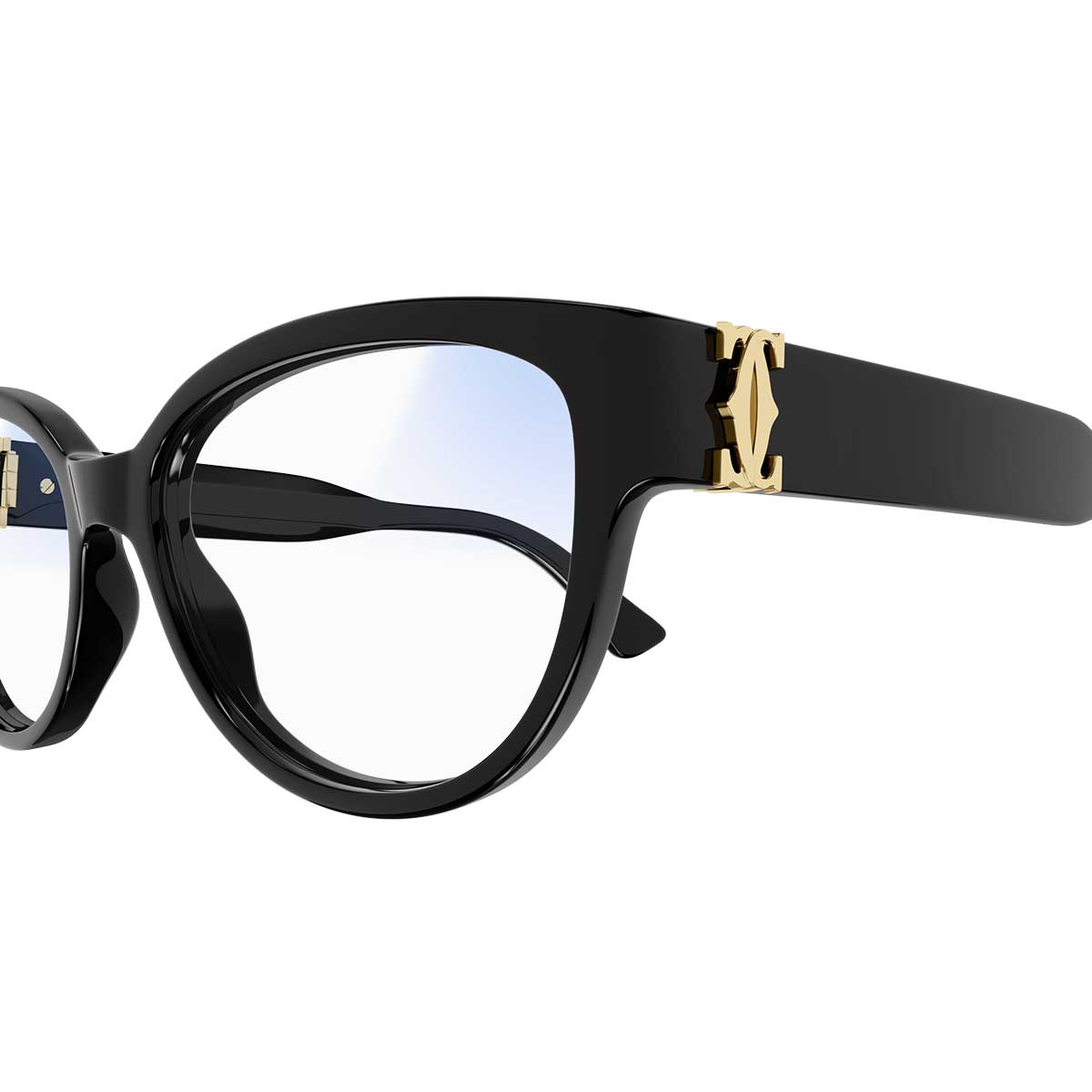 Cartier Occhiali da Sole CT0450S 001 Nero/Trasparente Donna Fotocromatici 3