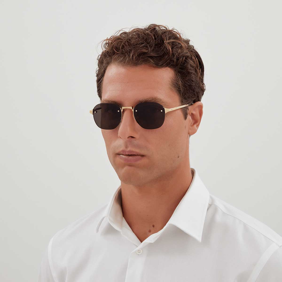 Cartier Occhiali da Sole CT0459S 001 Oro/Grigio Uomo 4