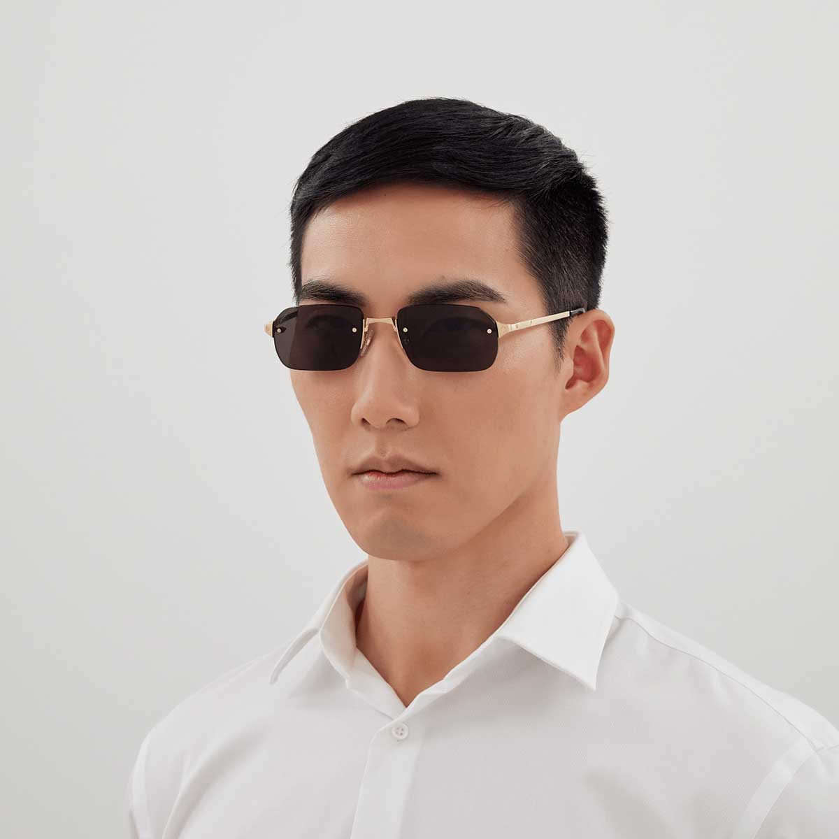 Cartier Occhiali da Sole CT0460S 001 Oro/Grigio Uomo 4