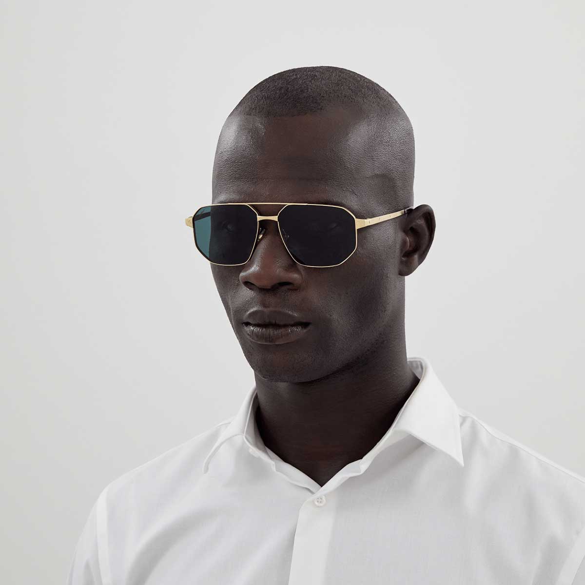 Cartier Occhiali da Sole CT0462S 003 Oro/Verde Uomo Polarizzati 4