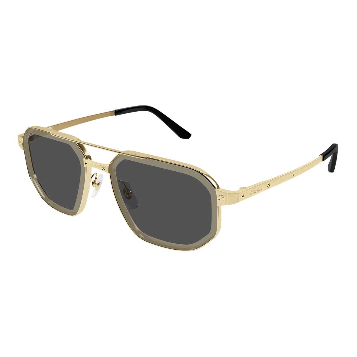 Cartier Occhiali da Sole CT0462S 005 Oro/Grigio Uomo 2