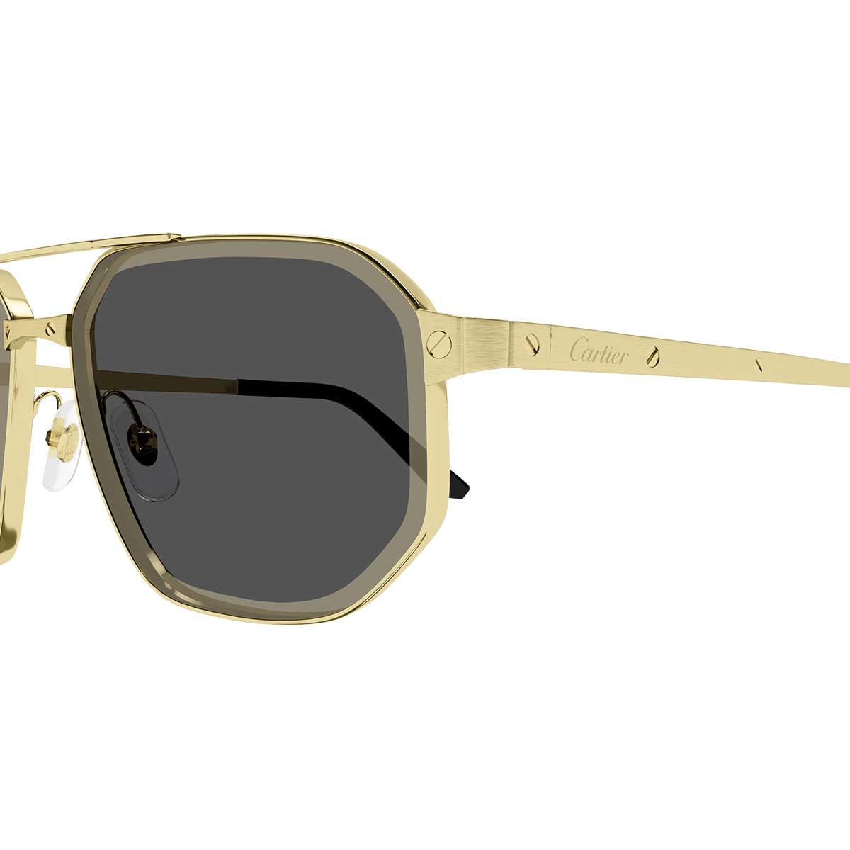Cartier Occhiali da Sole CT0462S 005 Oro/Grigio Uomo 3