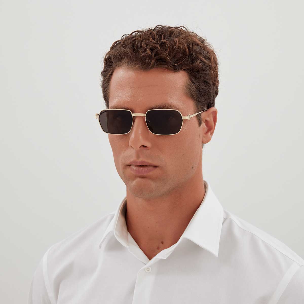 Cartier Occhiali da Sole CT0463S 001 Oro/Grigio Uomo 4