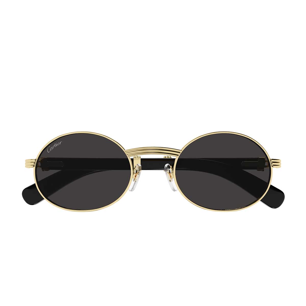 Cartier Occhiali da Sole CT0464S 001 OroNero/Grigio Uomo