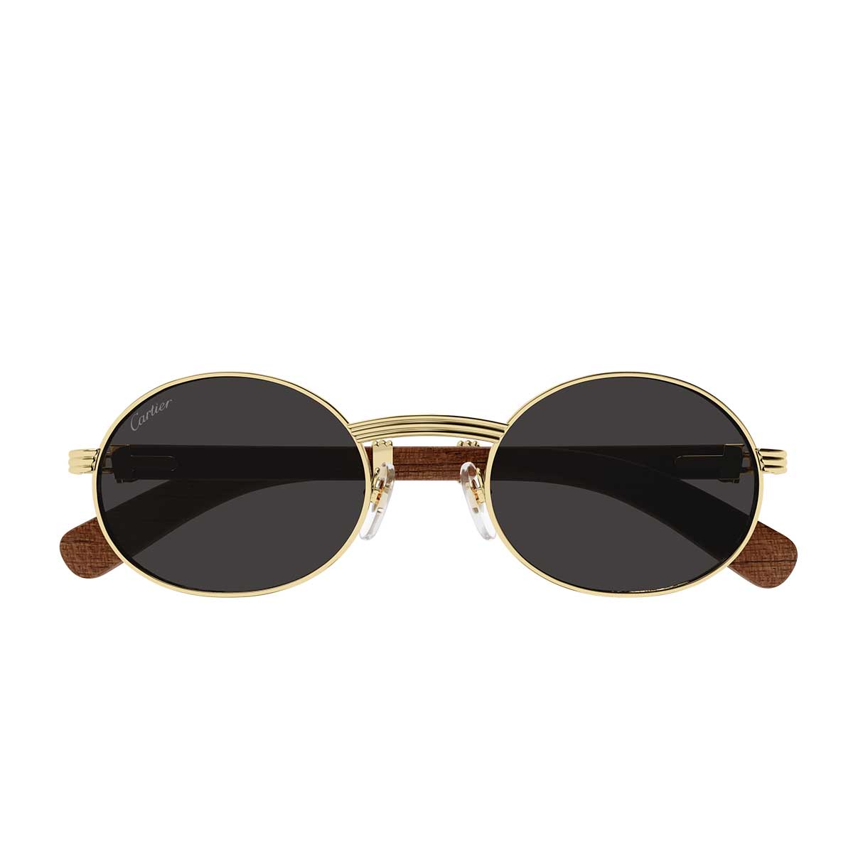 Cartier Occhiali da Sole CT0464S 002 OroMarrone/Grigio Uomo