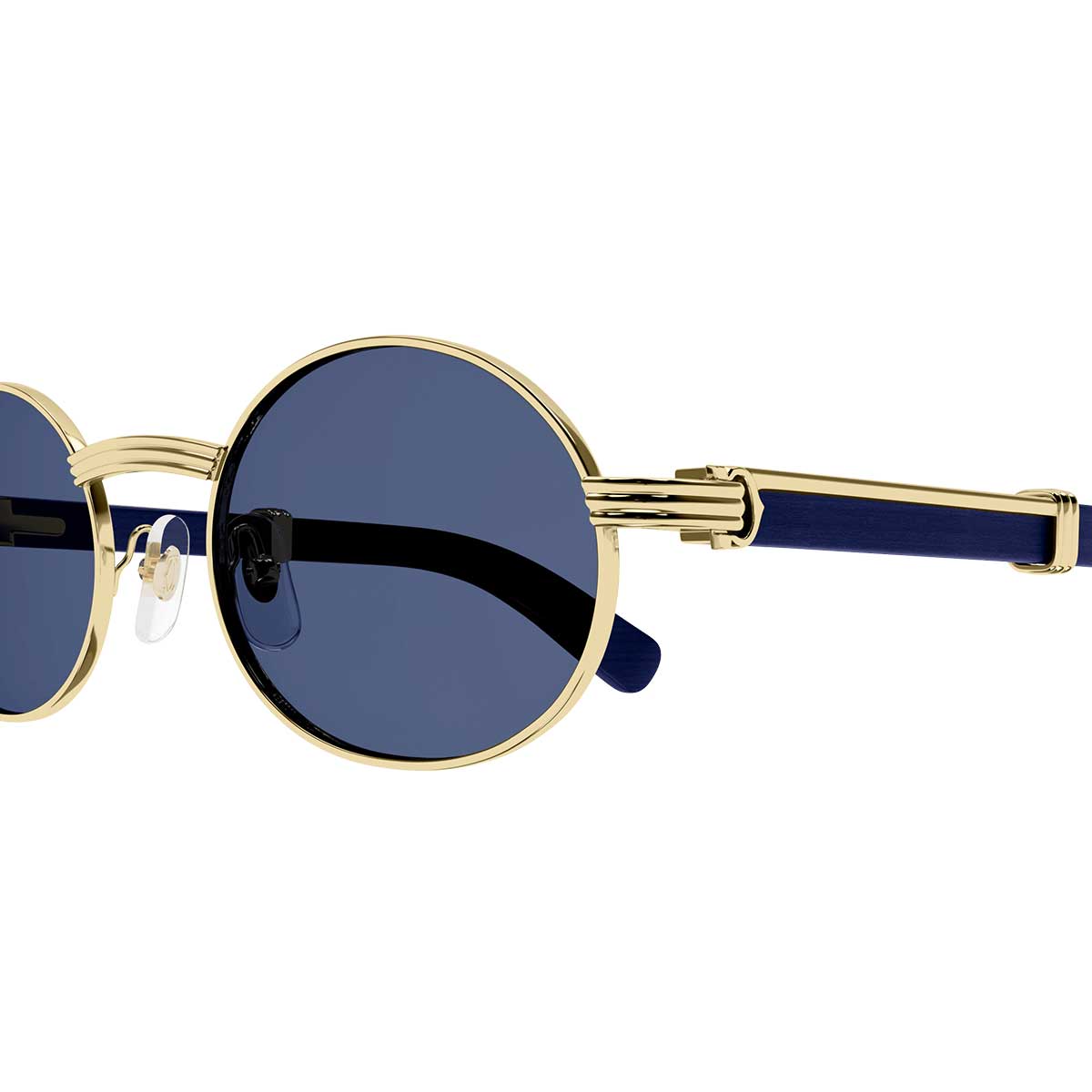 Cartier Occhiali da Sole CT0464S 004 OroBlu/Blu Uomo