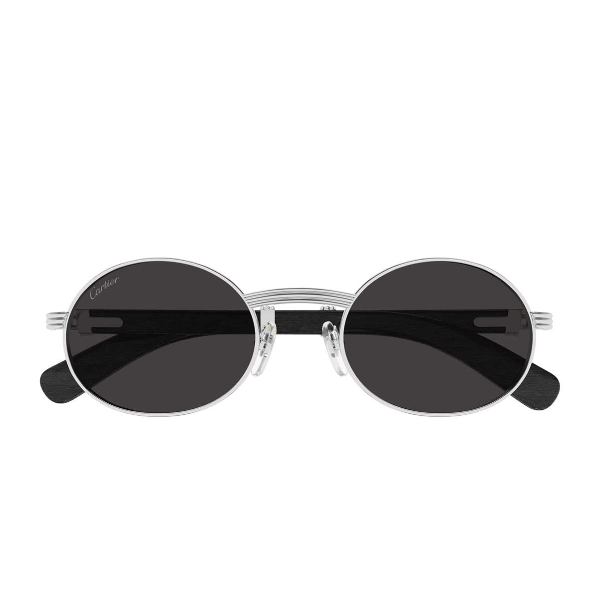 Cartier Occhiali da Sole CT0464S 012 ArgentoNero/Grigio Uomo