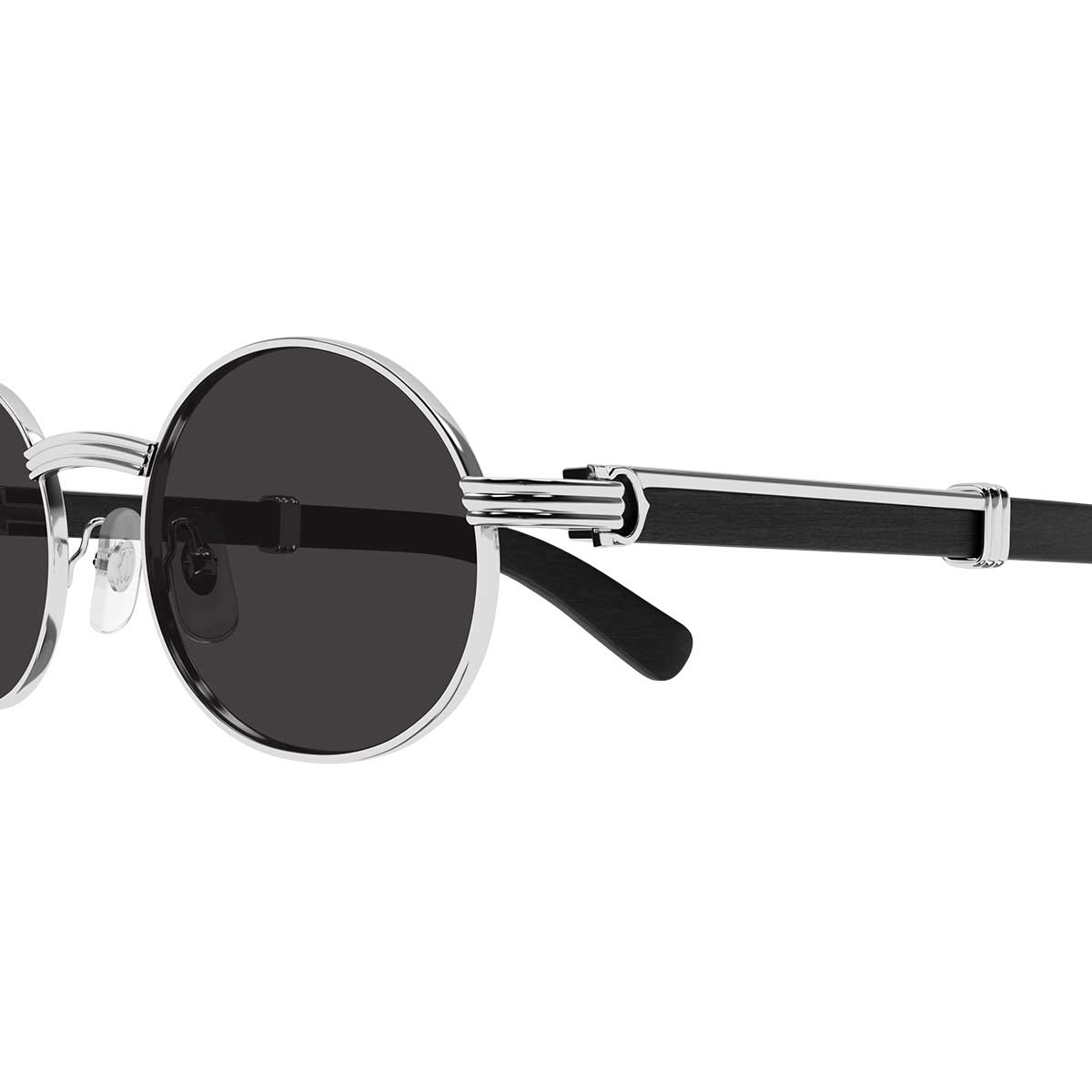 Cartier Occhiali da Sole CT0464S 017 ArgentoNero/Grigio Uomo