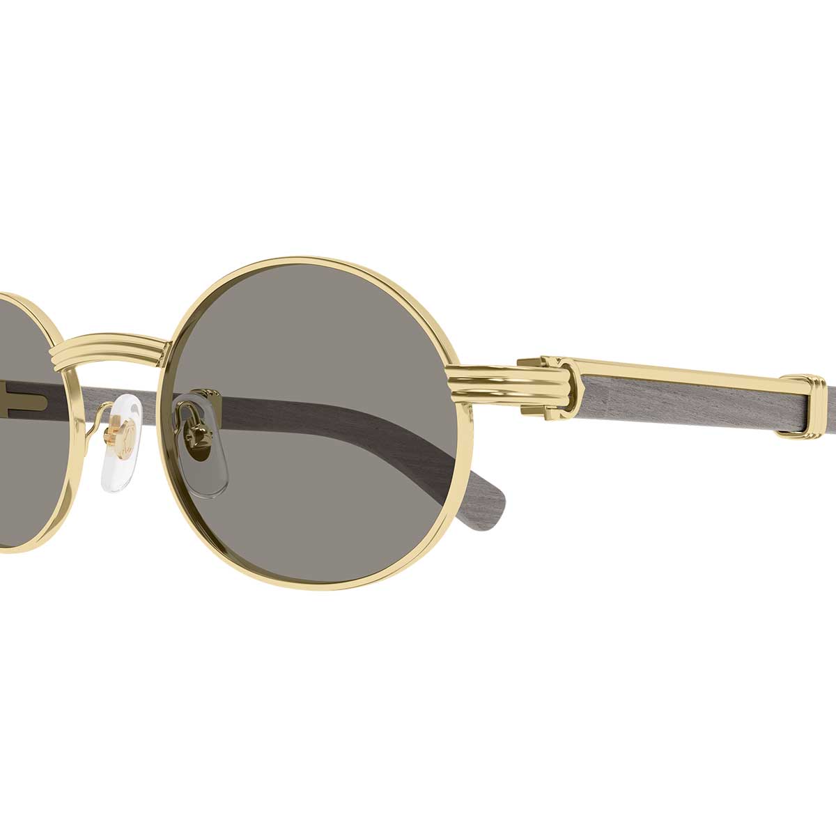 Cartier Occhiali da Sole CT0464S 019 OroGrigio/Grigio Uomo