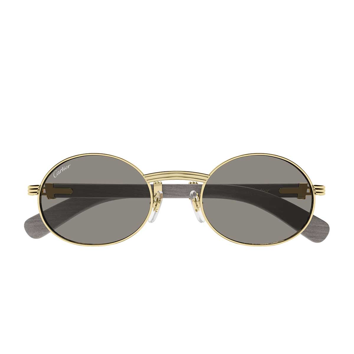Cartier Occhiali da Sole CT0464S 021 OroGrigio/Grigio Uomo