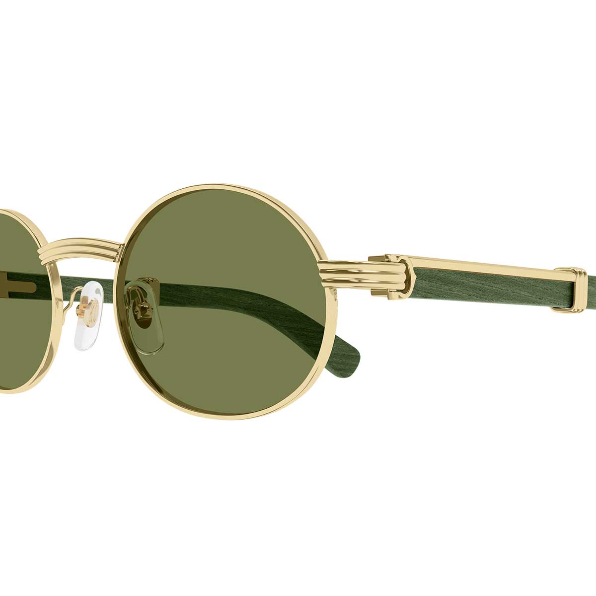 Cartier Occhiali da Sole CT0464S 022 OroVerde/Verde Uomo