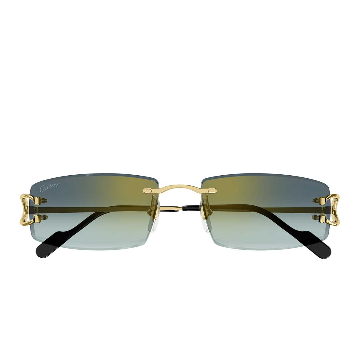 Cartier Occhiali da Sole CT0465S 003 Oro/Verde Uomo