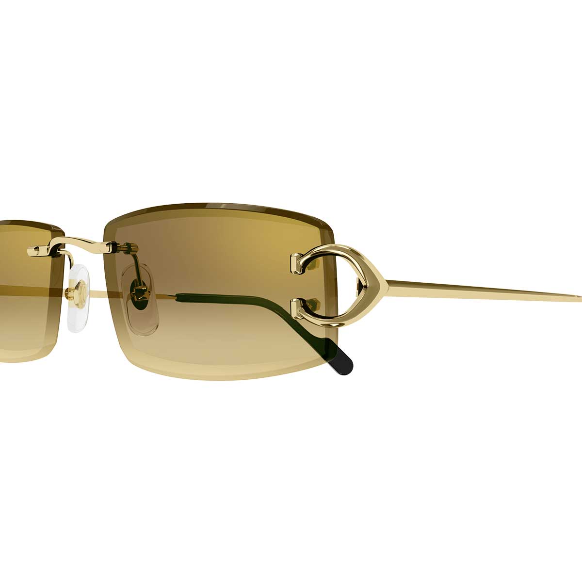 Cartier Occhiali da Sole CT0465S 004 Oro/Marrone Uomo 3
